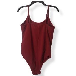 torrid Wine Red Scoop Neck Bodysuit